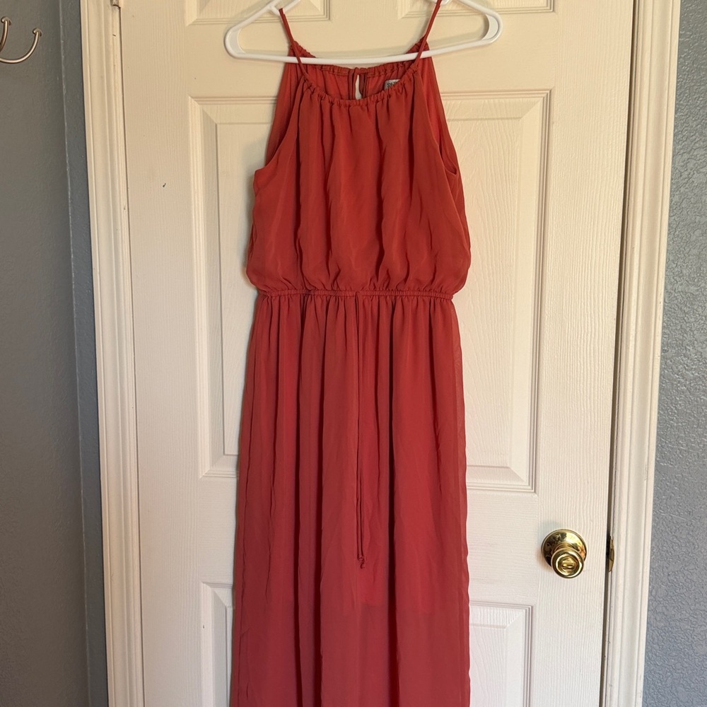 Sweet Storm Coral Sleeveless Dress